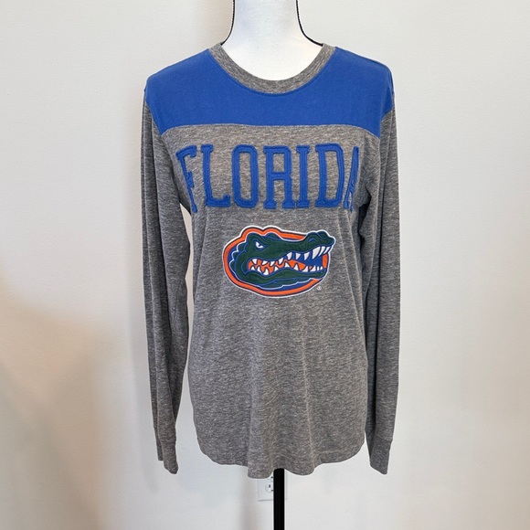 Colosseum Athletics Tops - Colosseum Athletics Florida Gators Gray and Blue Long Sleeve Shirt Size Small